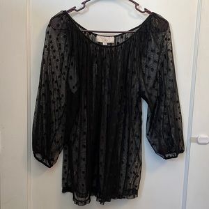 Loft Women’s Sheer Polka Dot Top